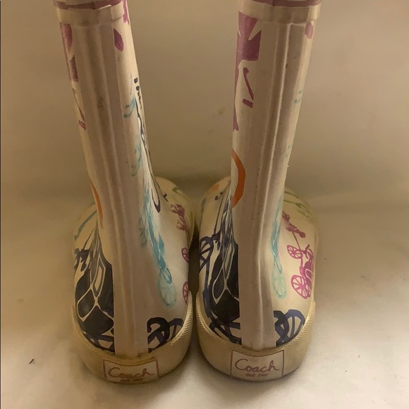 Coach Ursula Horse and Carriage Rain Boots Size 6 - Picture 4 of 6